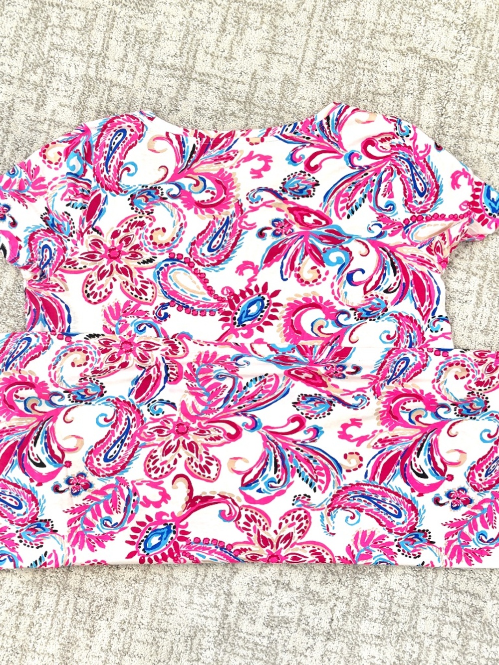 Lilly Pulitzer Marlowe XXL Pink Blue Floral T-Shirt Dress - Picture 4 of 4